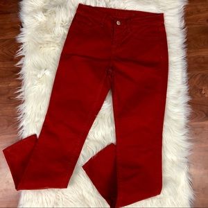 J Brand Skinny Leg Blood Orange Pants